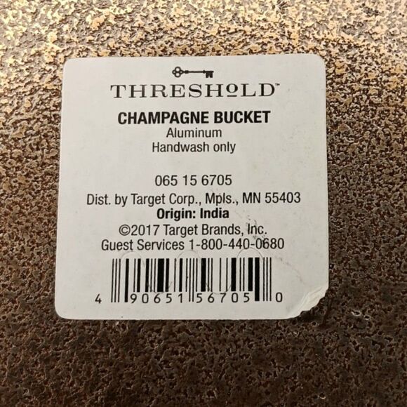 Gold Ice Bucket with Stag Deer Antler Handles Champagne Wine - Picture 7 of 7